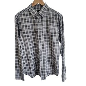 John Varvatos USA Button Down Plaid Casual Preppy Shirt‎ sz Medium